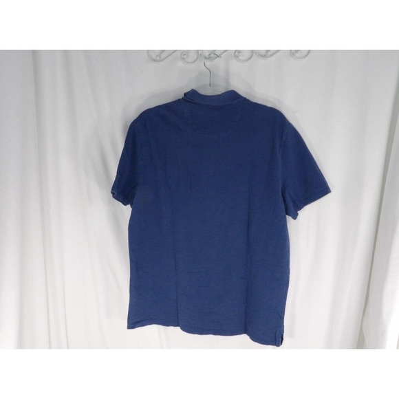 Calvin Klein Mens Blue Short Sleeve Medium Wash Collared Polo Shirt Size Large - Picture 2 of 5